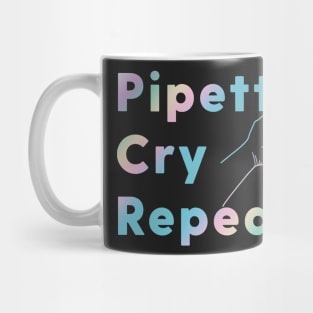 PCR Pipette Cry Repeat Holographic Mug